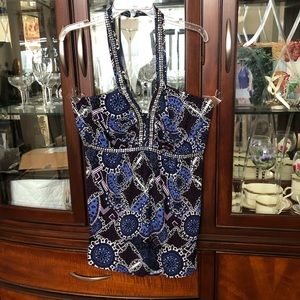 EUC Plus Size Bandeau Rhinestone Top by INC